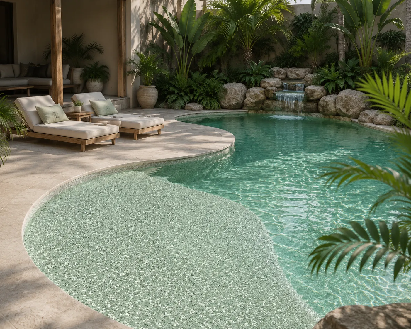 Piscina acabada con SandPool